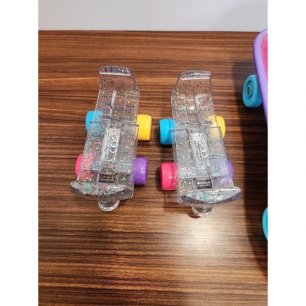 Build A Bear Pink Sparkle Roller Skates & Skateboard BAB‎ Accessories
